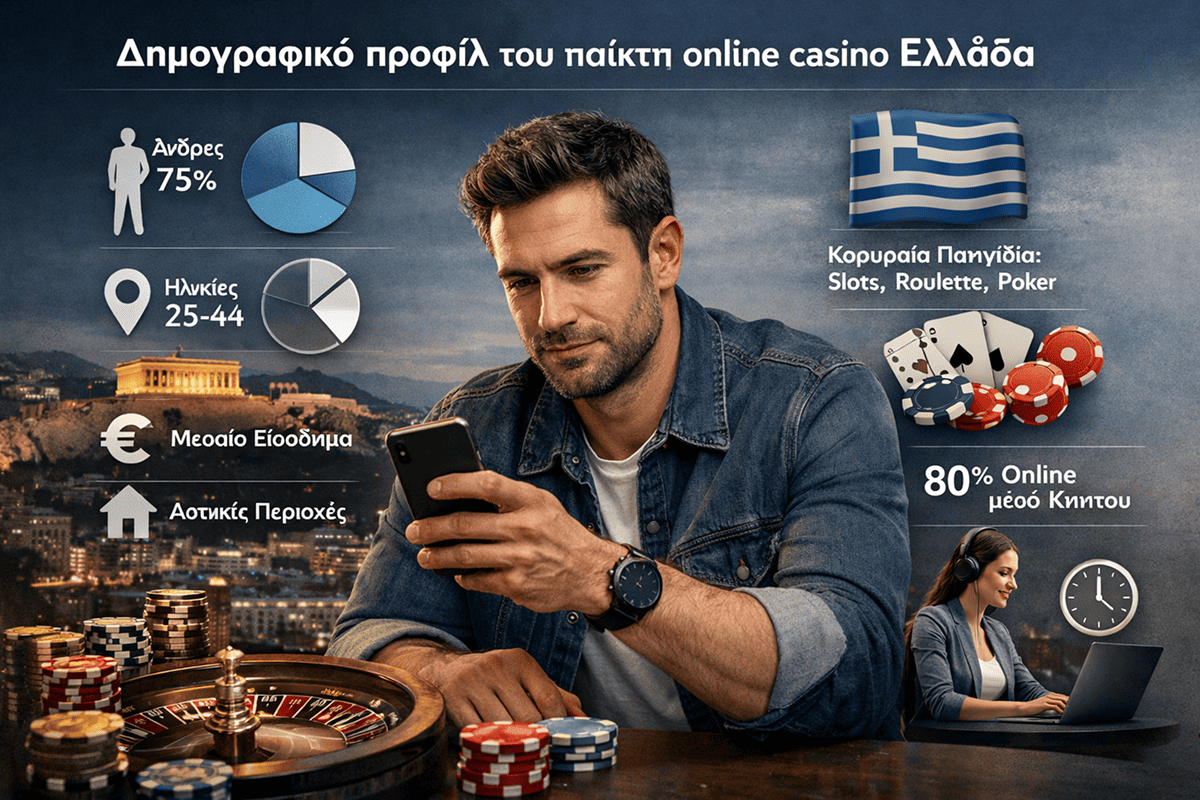 Κατανομή δημογραφικών δεδομένων online καζίνο στην Ελλάδα