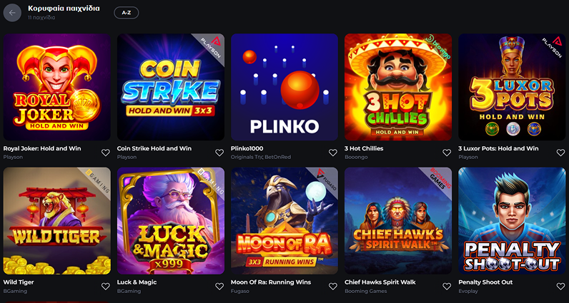 BetOnRed Top Games