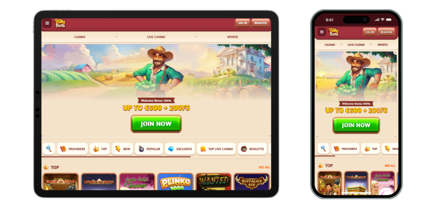 Billy Bets casino Mobile
