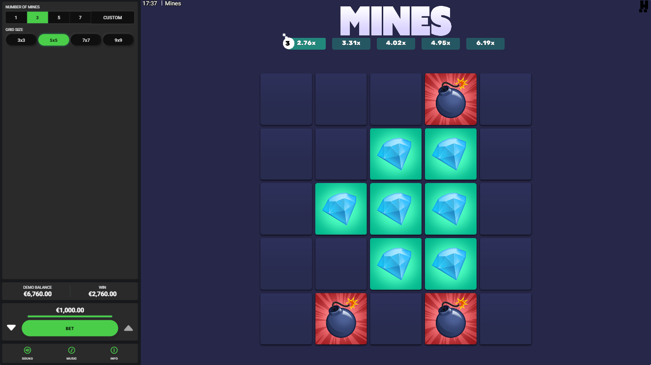 Mines Παιχνίδι παιχνιδιού